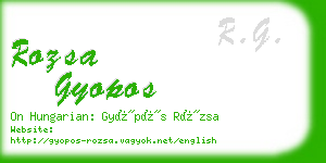 rozsa gyopos business card
